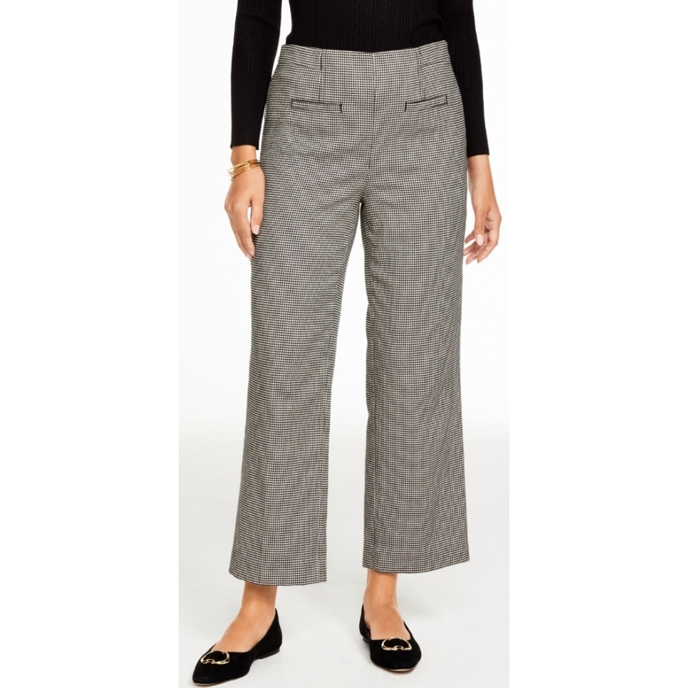 Talbots Slim Wide Ankle Pants - Harvest Houndstooth